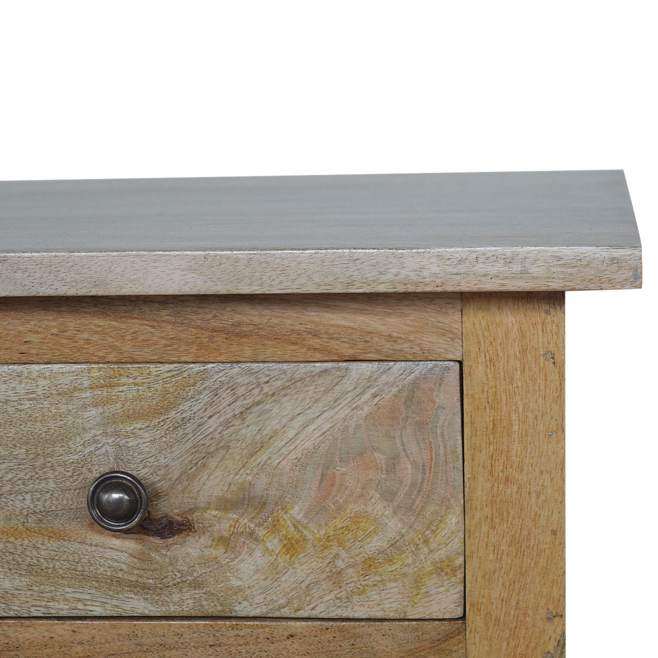 Oak-ish Serpentine Bedside Table