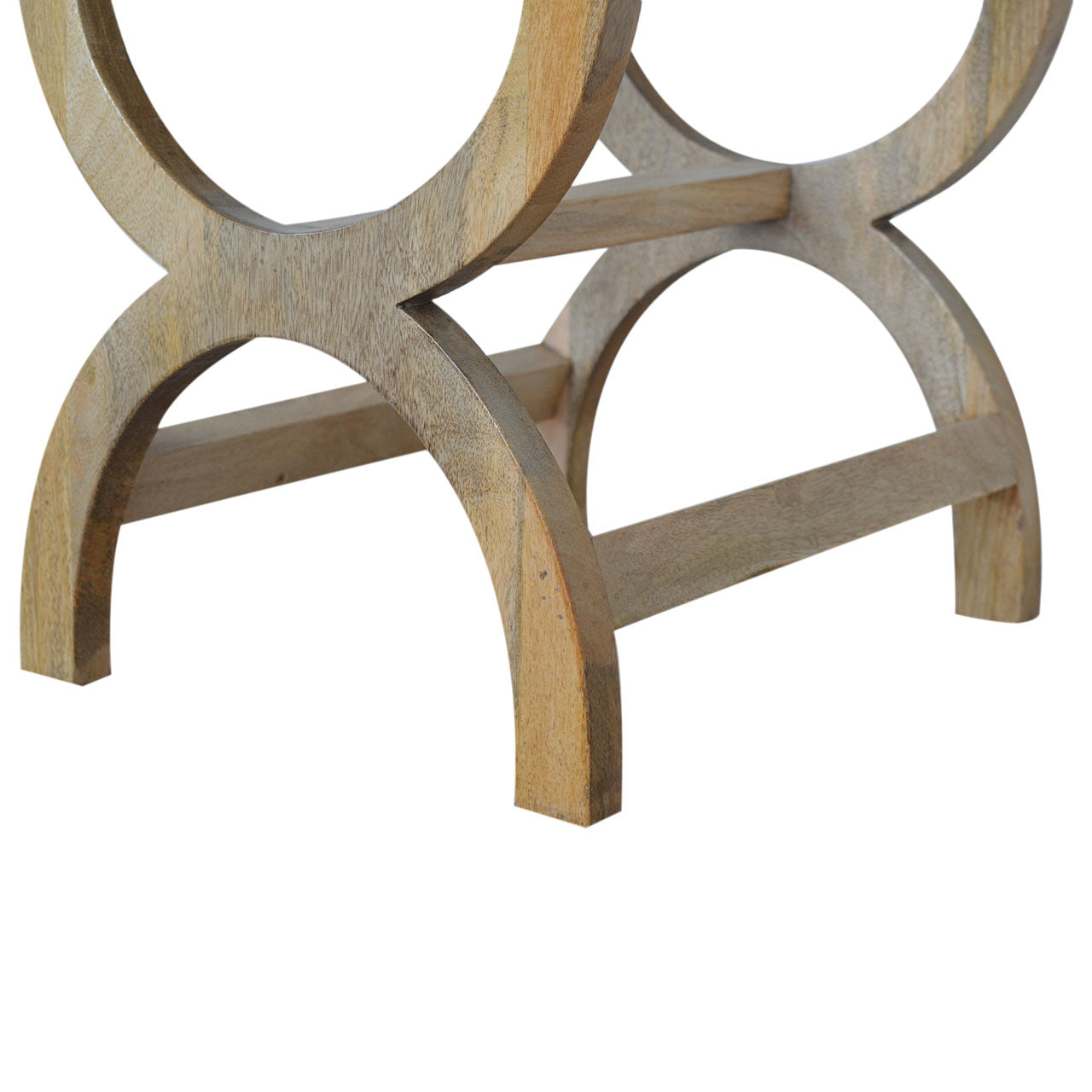 Oak-ish Serpentine Bedside Table
