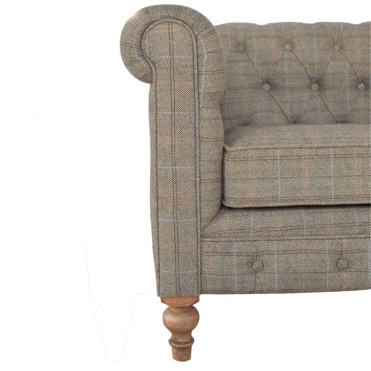 Multi Tweed 2 Seat Chesterfield Chair