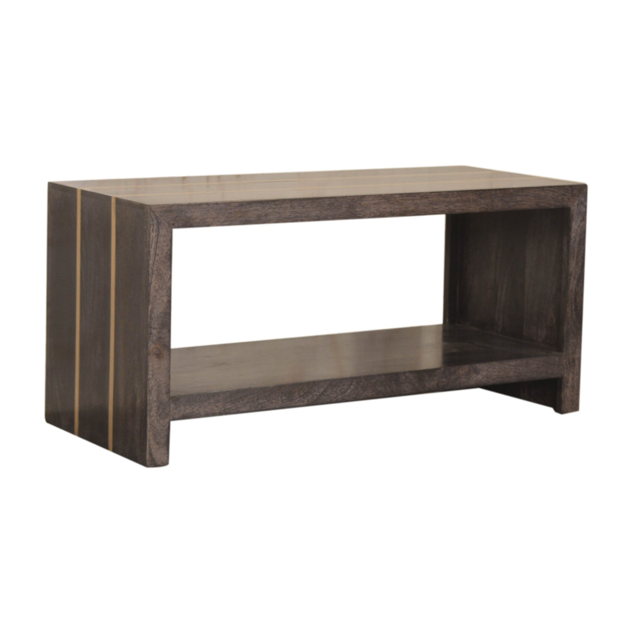 Cairo Coffee Table | Chestnut Solid Mango Wood Open Shelf