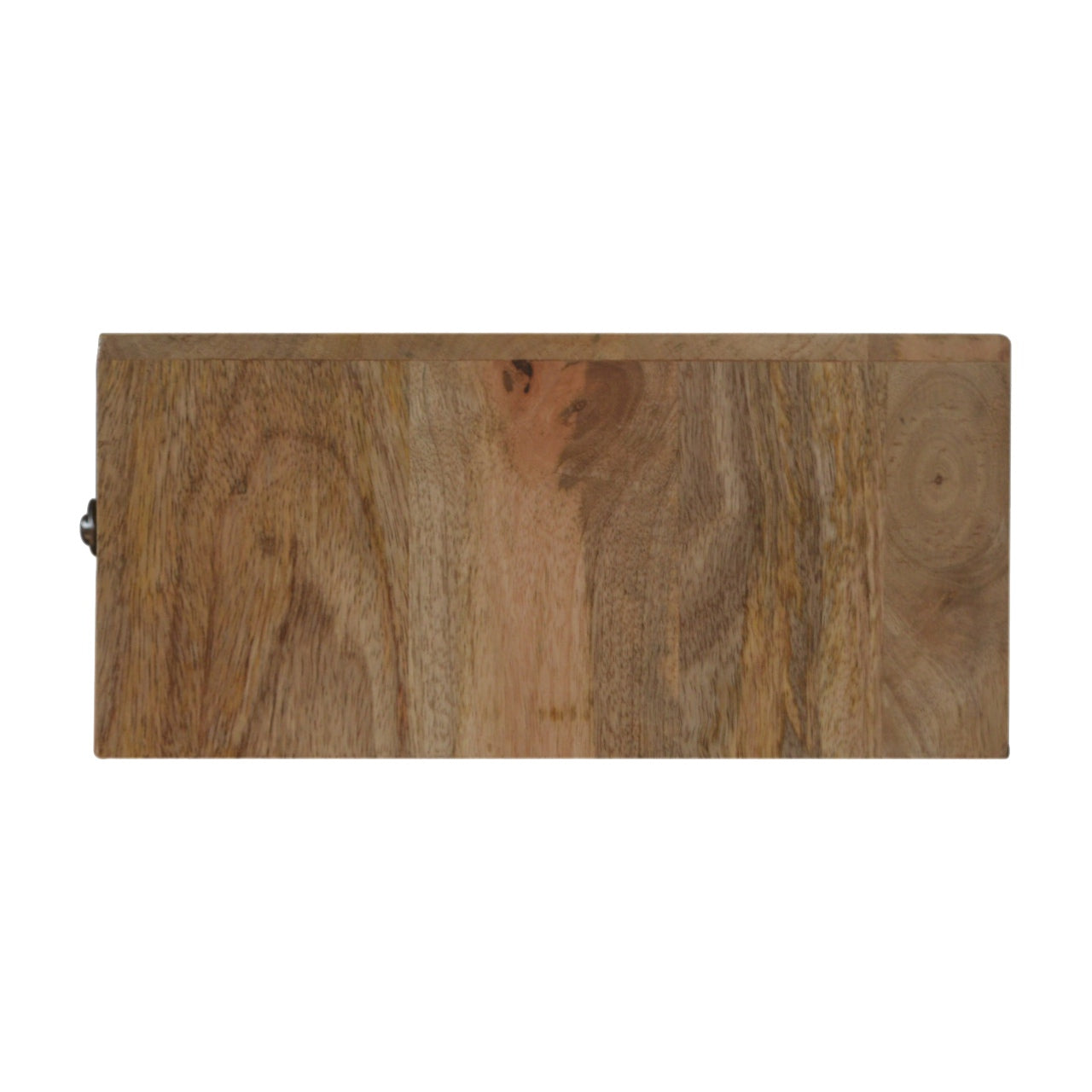Floating Line Carved Bedside Table | Oak-Ish Solid Mango Wood Wall-Mounted