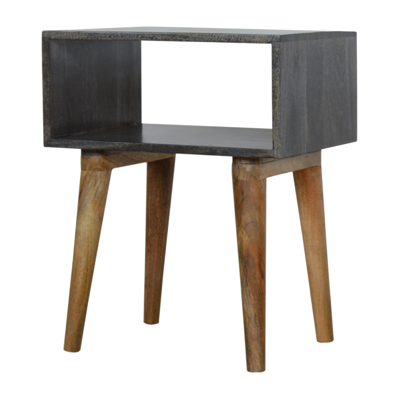 Carbon Black Open Bedside Table