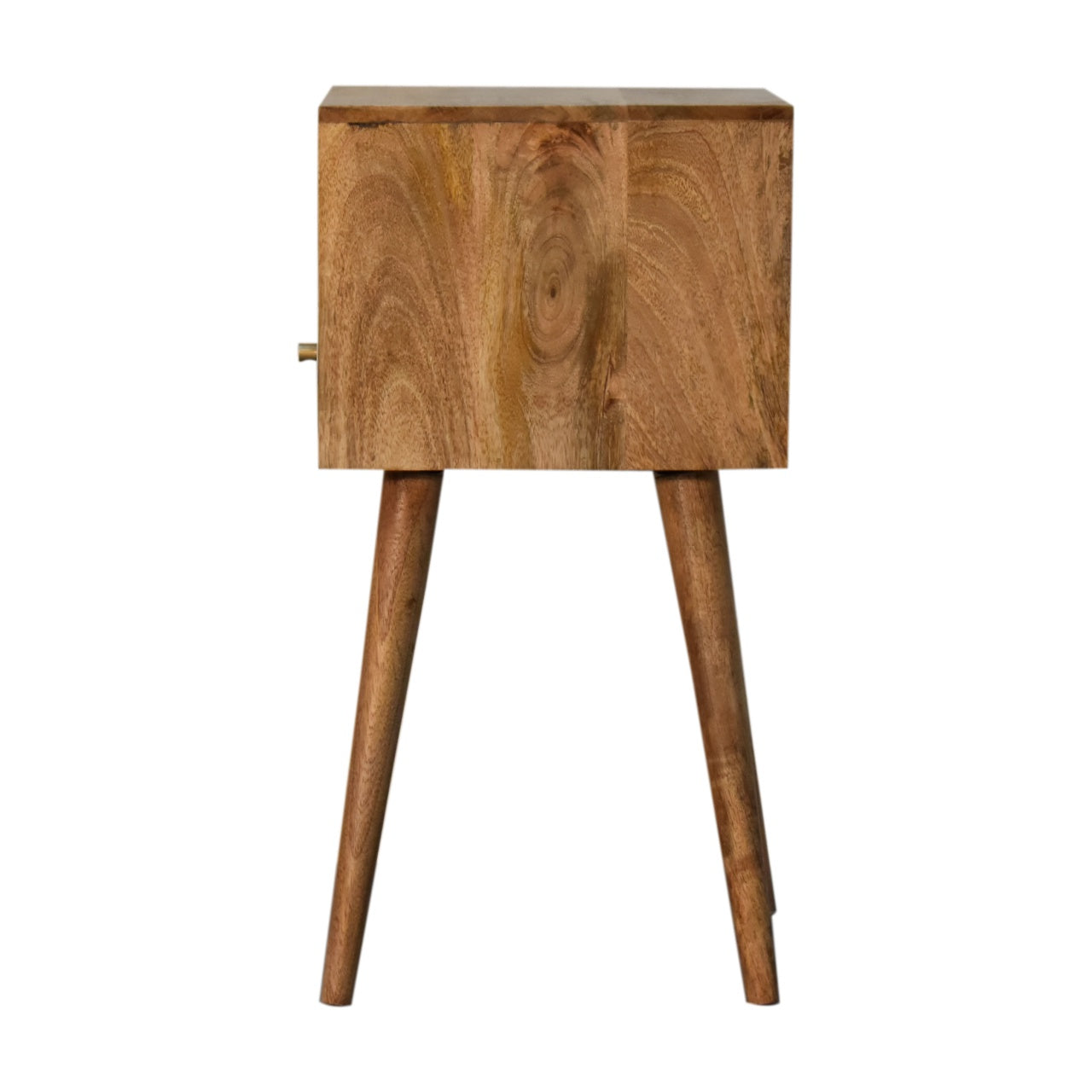 Mini Blush Hand Painted Bedside Table | Oak-Ish Solid Mango Wood