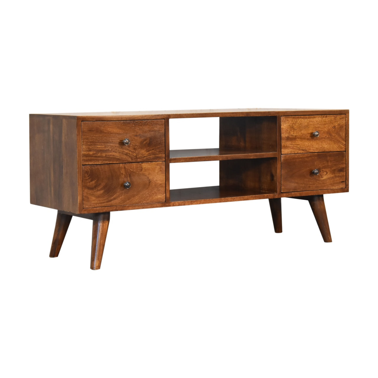 Nordic Chestnut Entertainment Unit Chest of Drawers