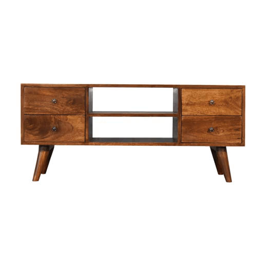 Nordic Chestnut Entertainment Unit Chest of Drawers