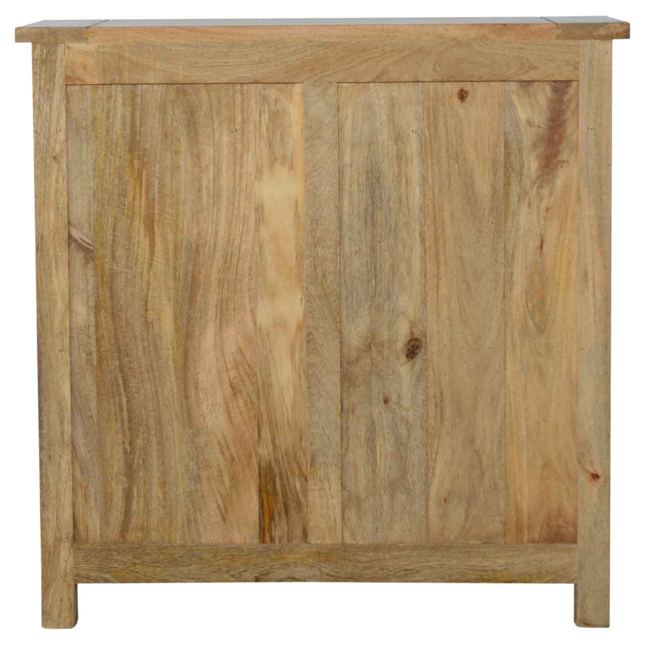 Country Style Low Bookcase Chest of Drawers | Oak Solid Mango Wood