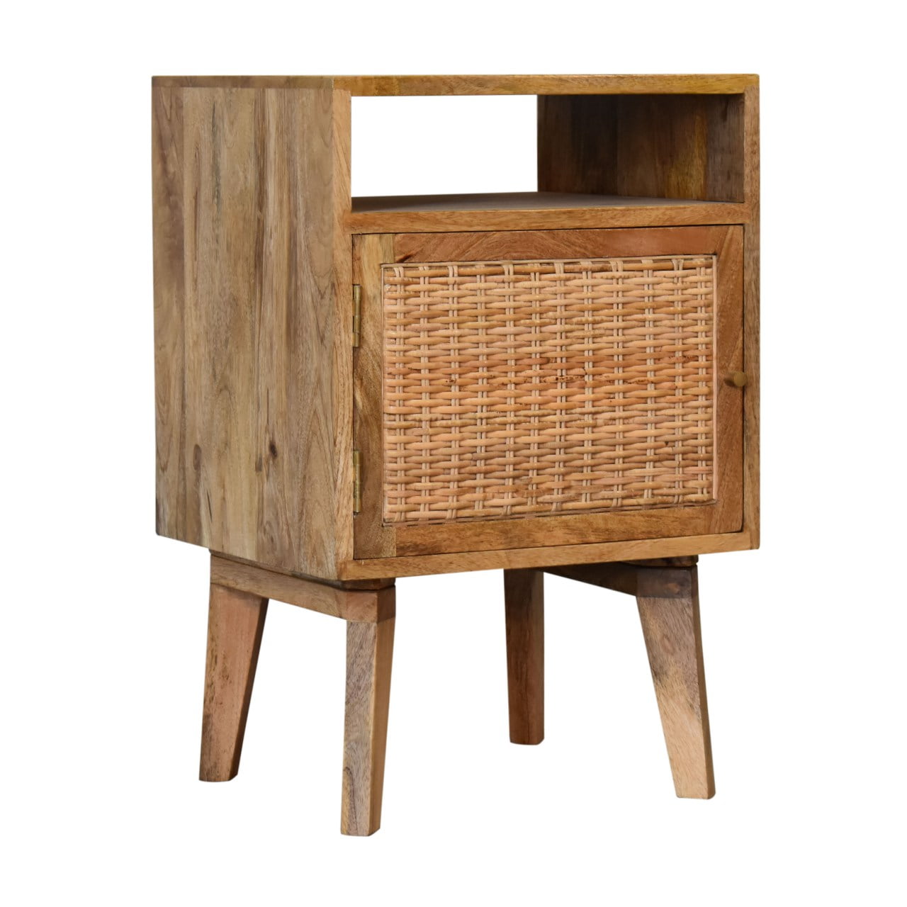 Knit Door Bedside Table | Oak Rattan