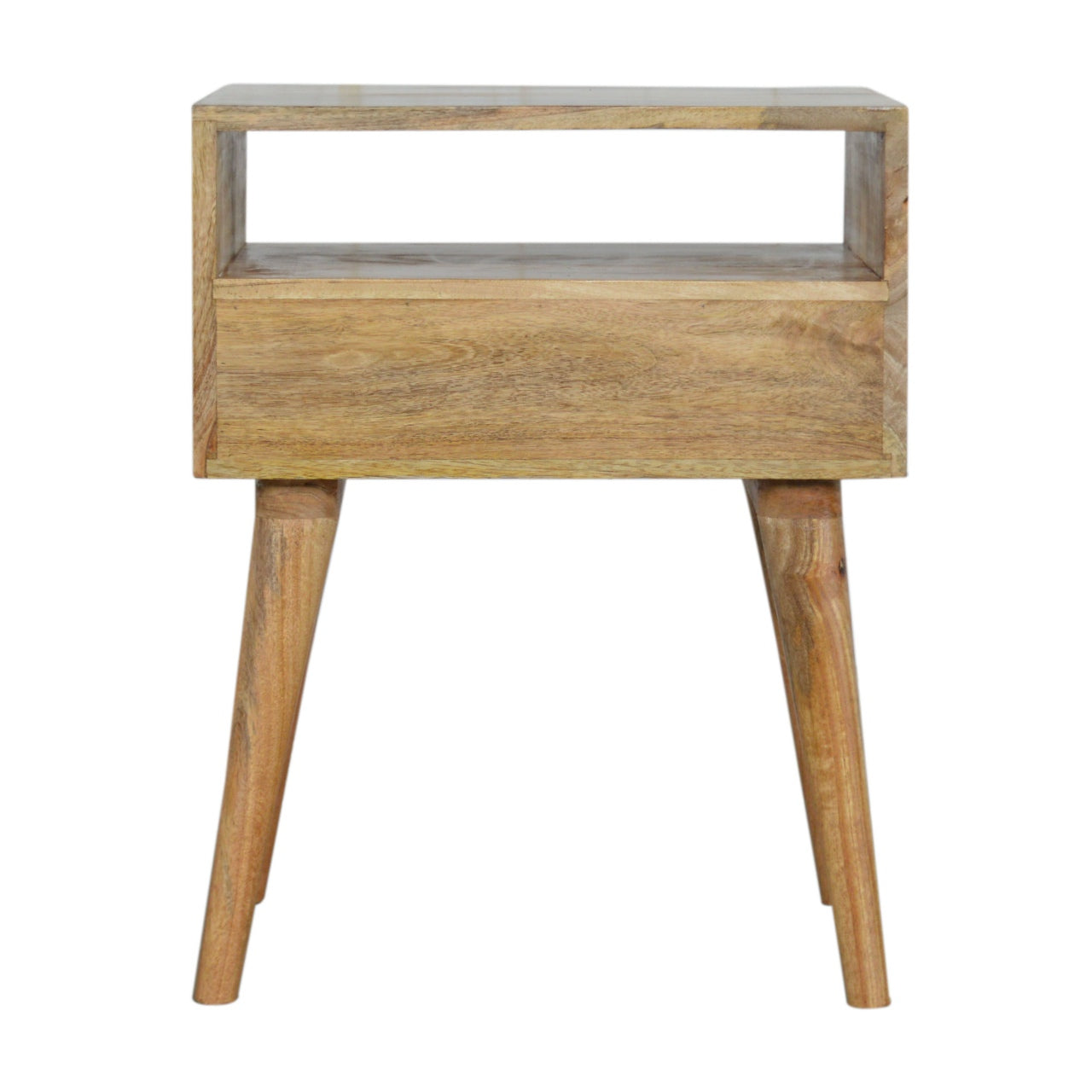 White Painted Drawer Bedside Table | Oak Mango Wood