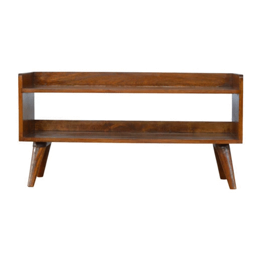Chestnut Nordic Storage Bench | Hidden Storage
