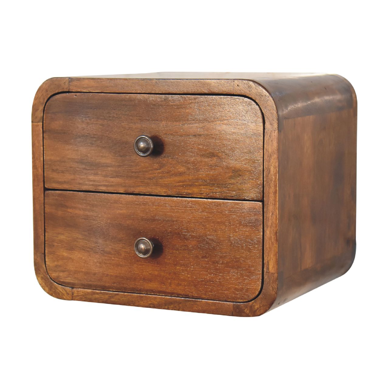 Floating Mini Chestnut Bedside Table | Wall-Mounted