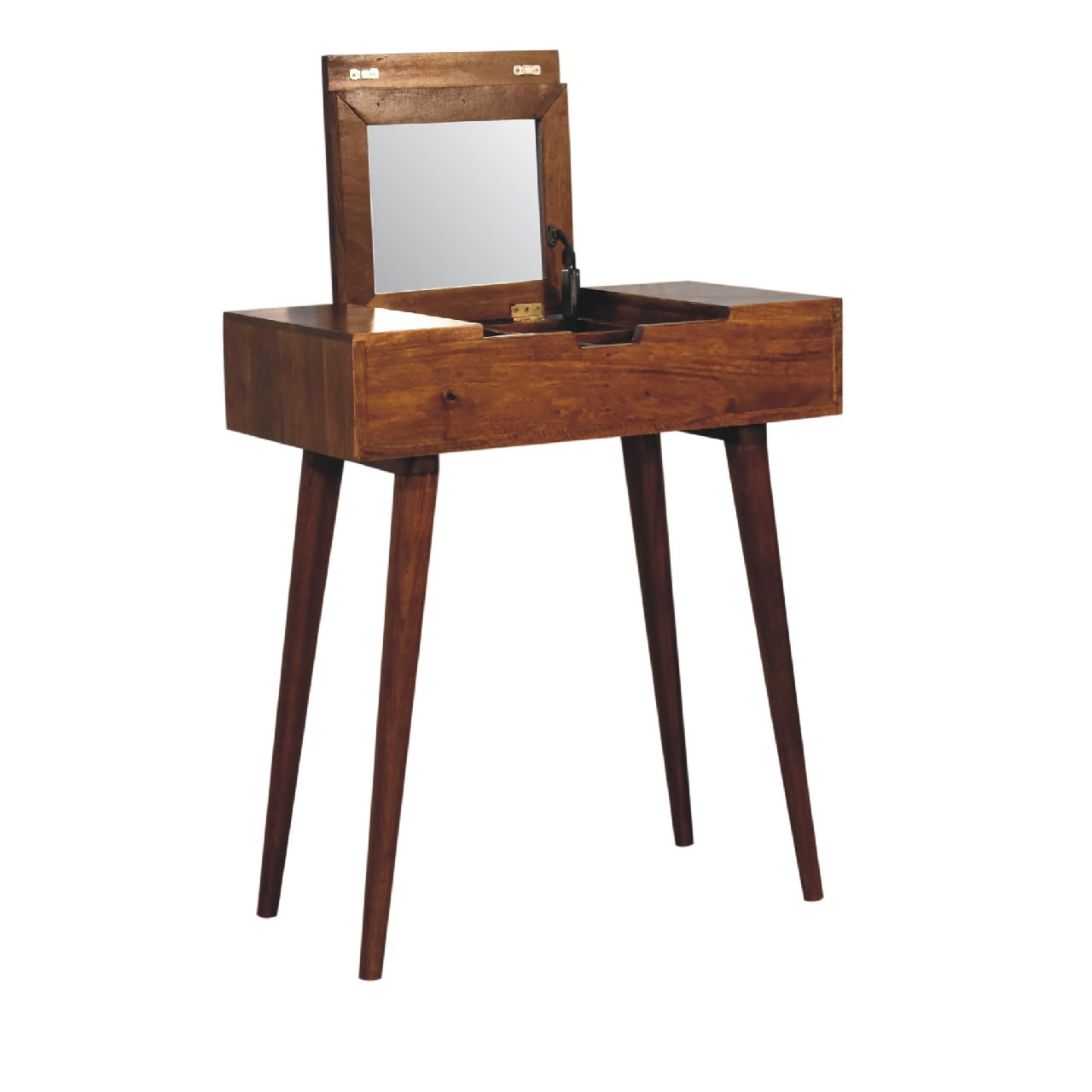 Mini Chestnut Fold Vanity Chest of Drawers | Foldable