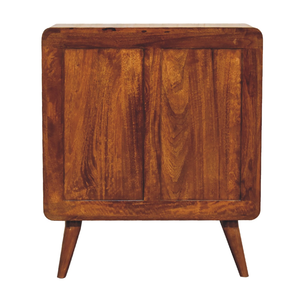 2 over 2 Curved Chesnut Chest of Drawers | Chestnut Mango Wood