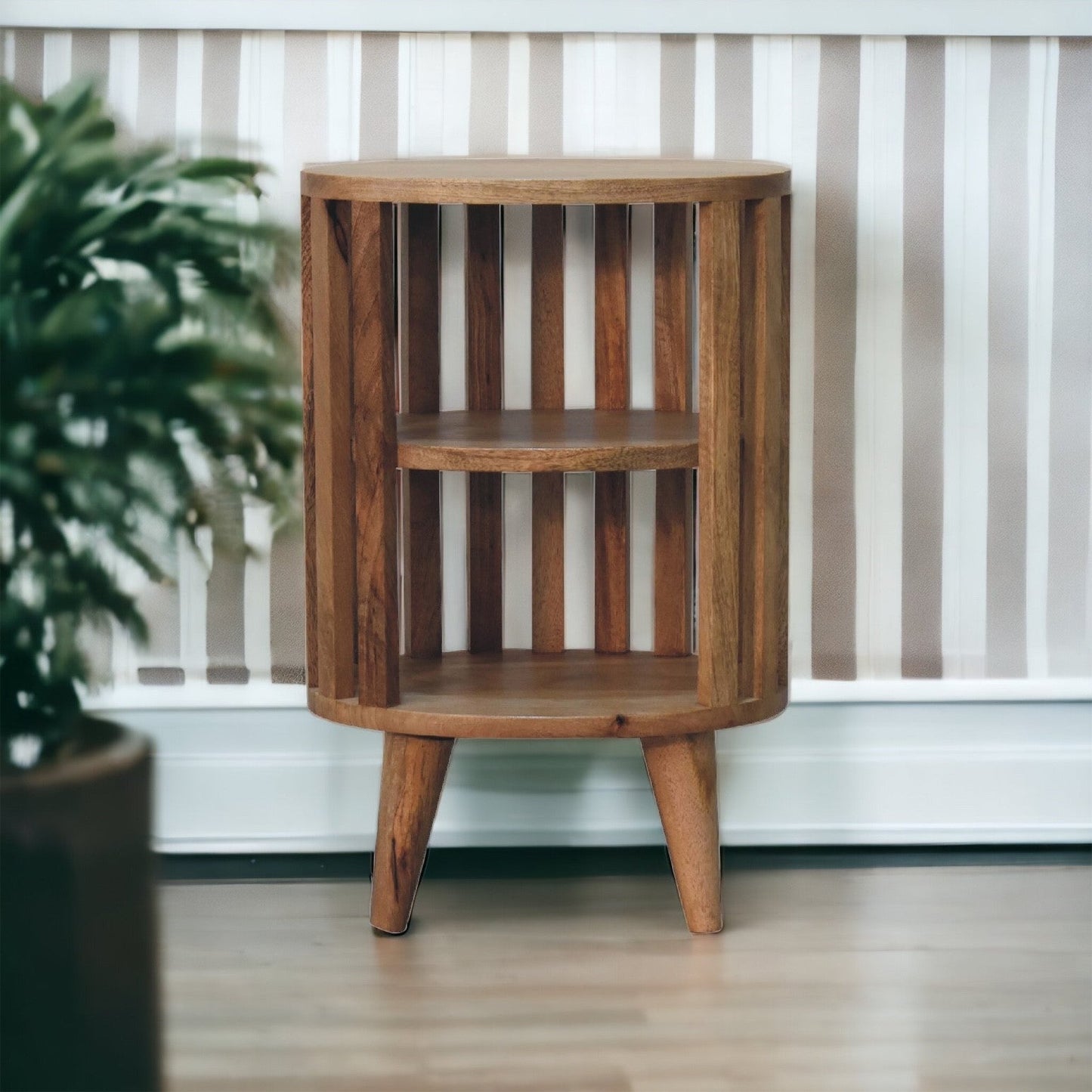 Ariella Double Shelf Oak-ish Bedside Table