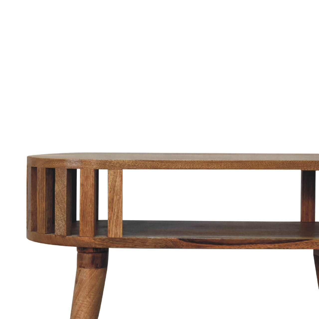 Ariella Console Table | Oak Mango Wood Open Shelf