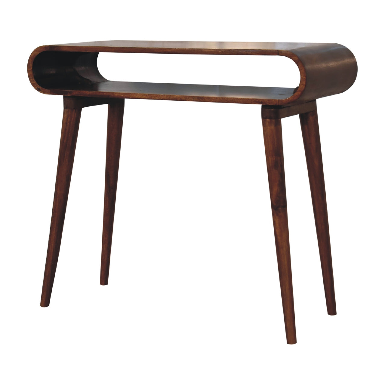 Amaya Nordic Style Console Table | Chestnut Solid Mango Wood