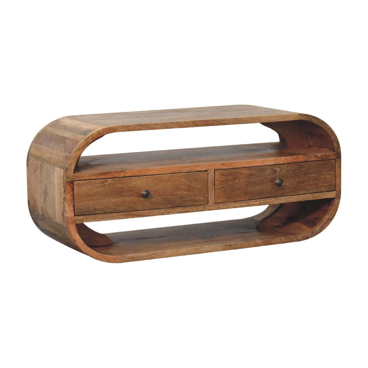 2-Drawer Curved Edge TV Media Unit