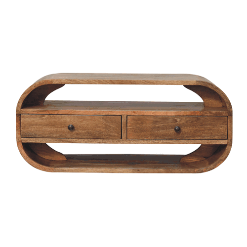 2-Drawer Curved Edge TV Media Unit