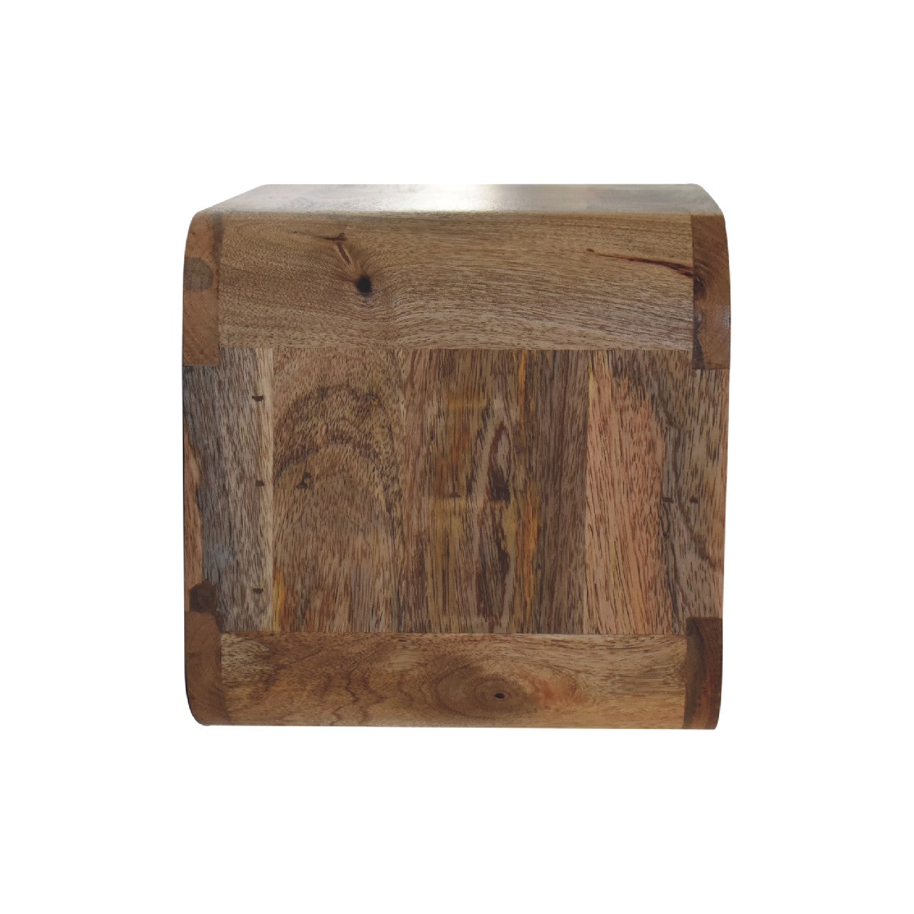 Oak-ish Floating Open Curve Bedside Table | Wall-Mounted