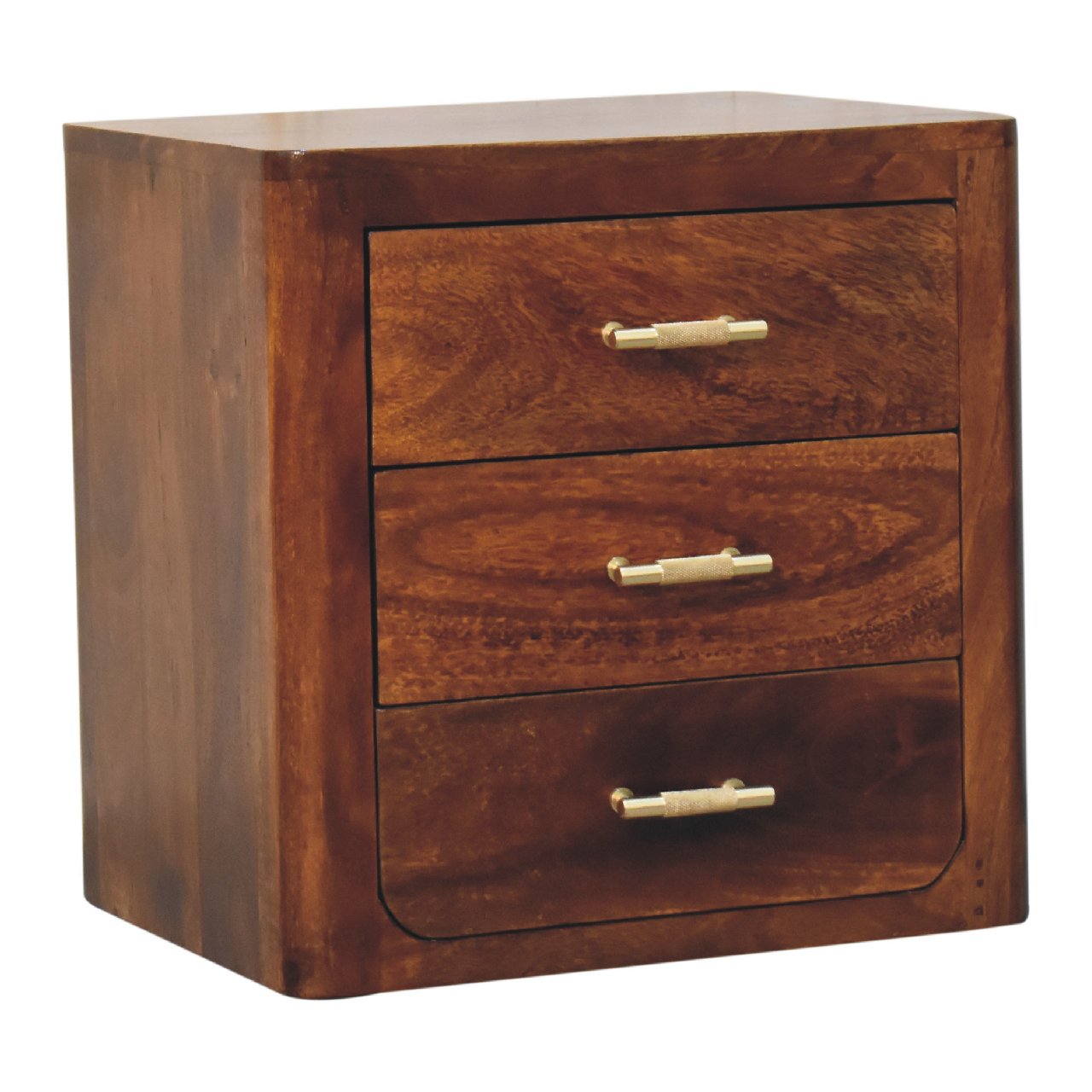 Luca Bedside Table | Chestnut Solid Mango Wood