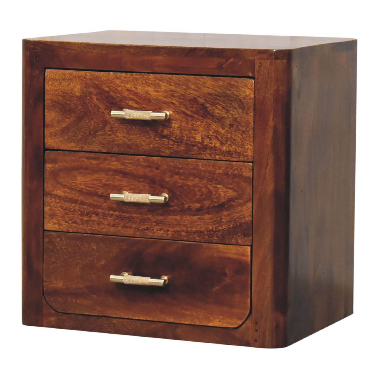 Luca Bedside Table | Chestnut Solid Mango Wood