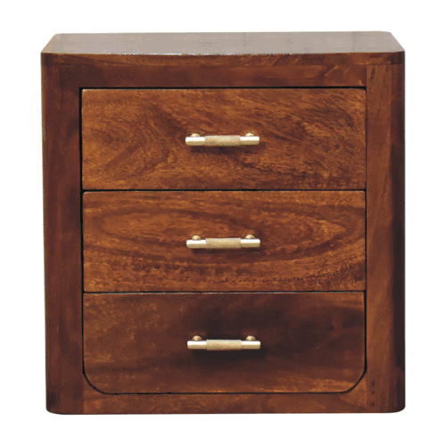 Luca Bedside Table | Chestnut Solid Mango Wood