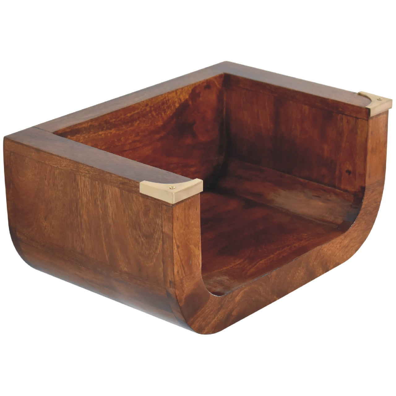 Indira Chestnut Floating Bedside Table | Wall-Mounted
