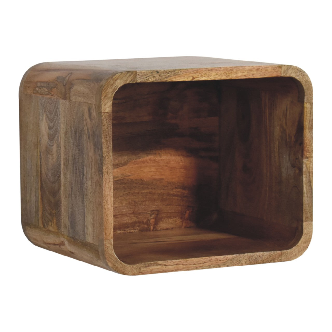 Oak-ish Floating Open Bedside Table | Wall-Mounted