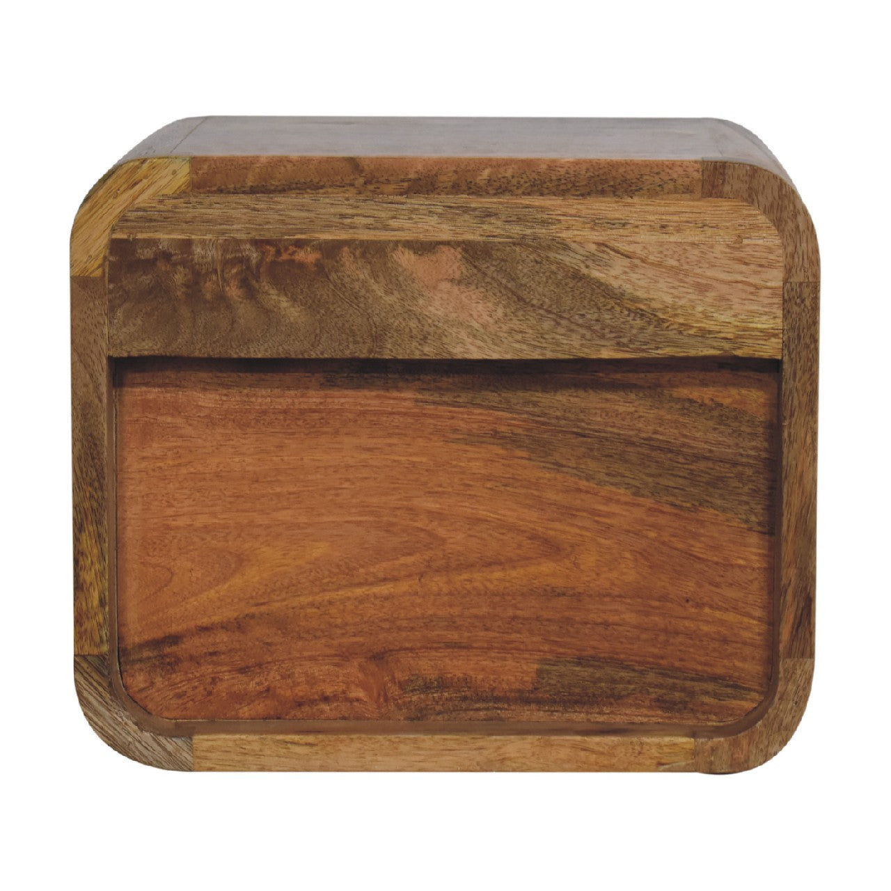 Oak-ish Floating Open Bedside Table | Wall-Mounted