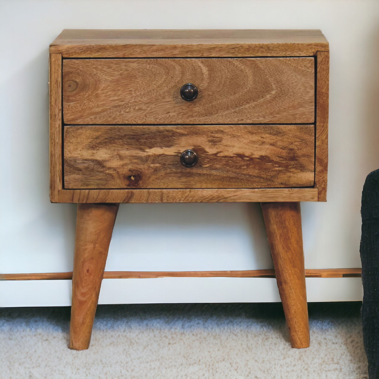 Mini Oak-ish Modern Bedside Table