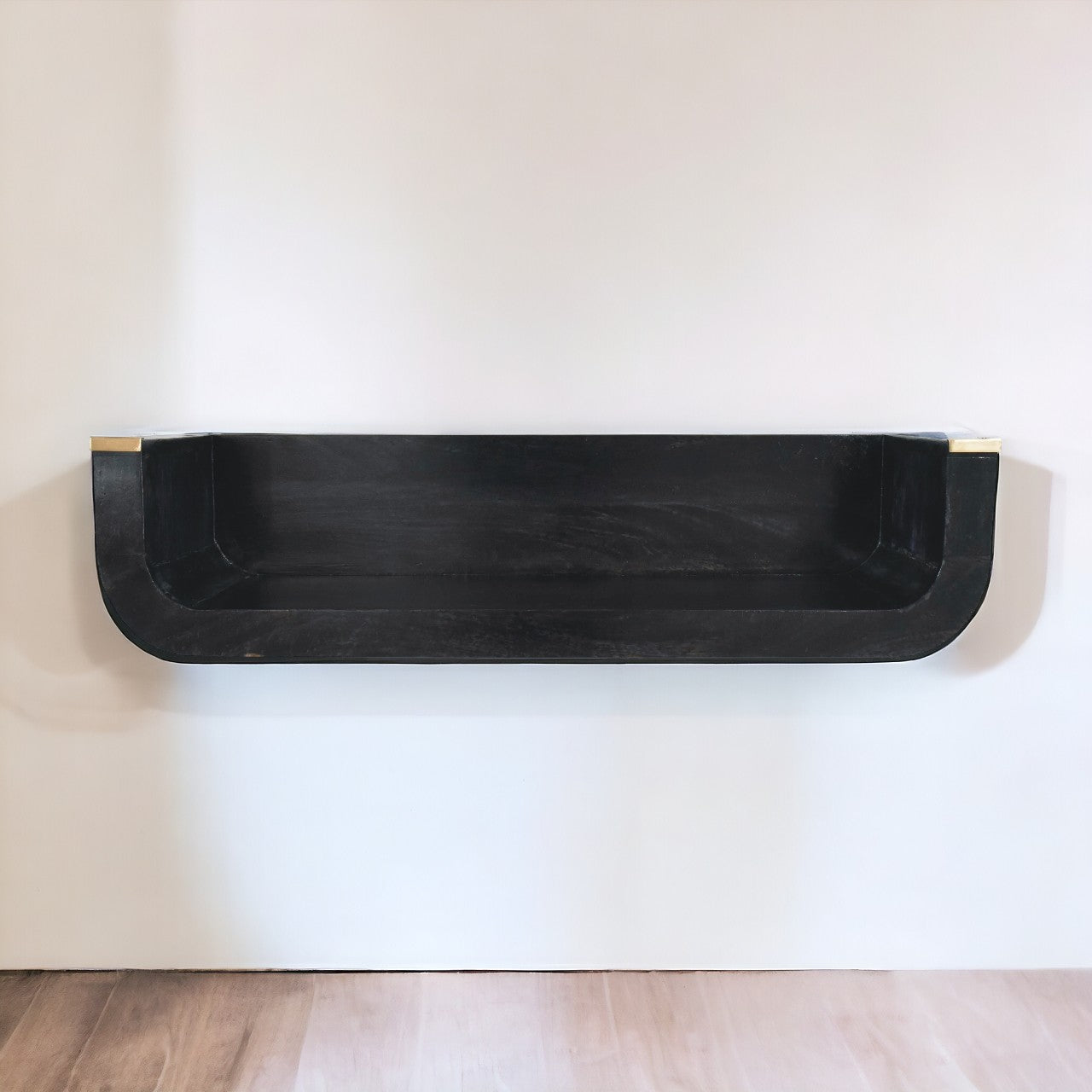 Indira Floating Console Table | Black Mango Wood