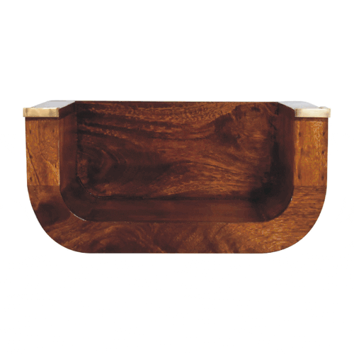 Indira Chestnut Floating Bedside Table | Wall-Mounted