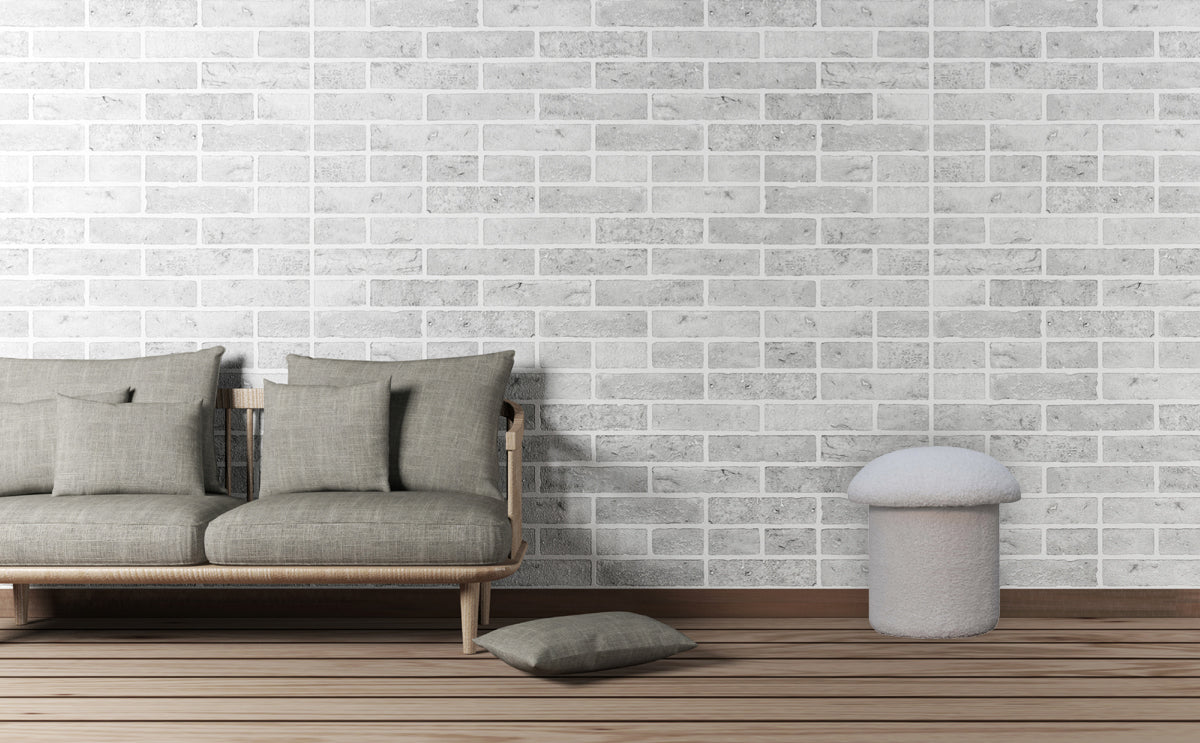 White Boucle Mushroom Footstool