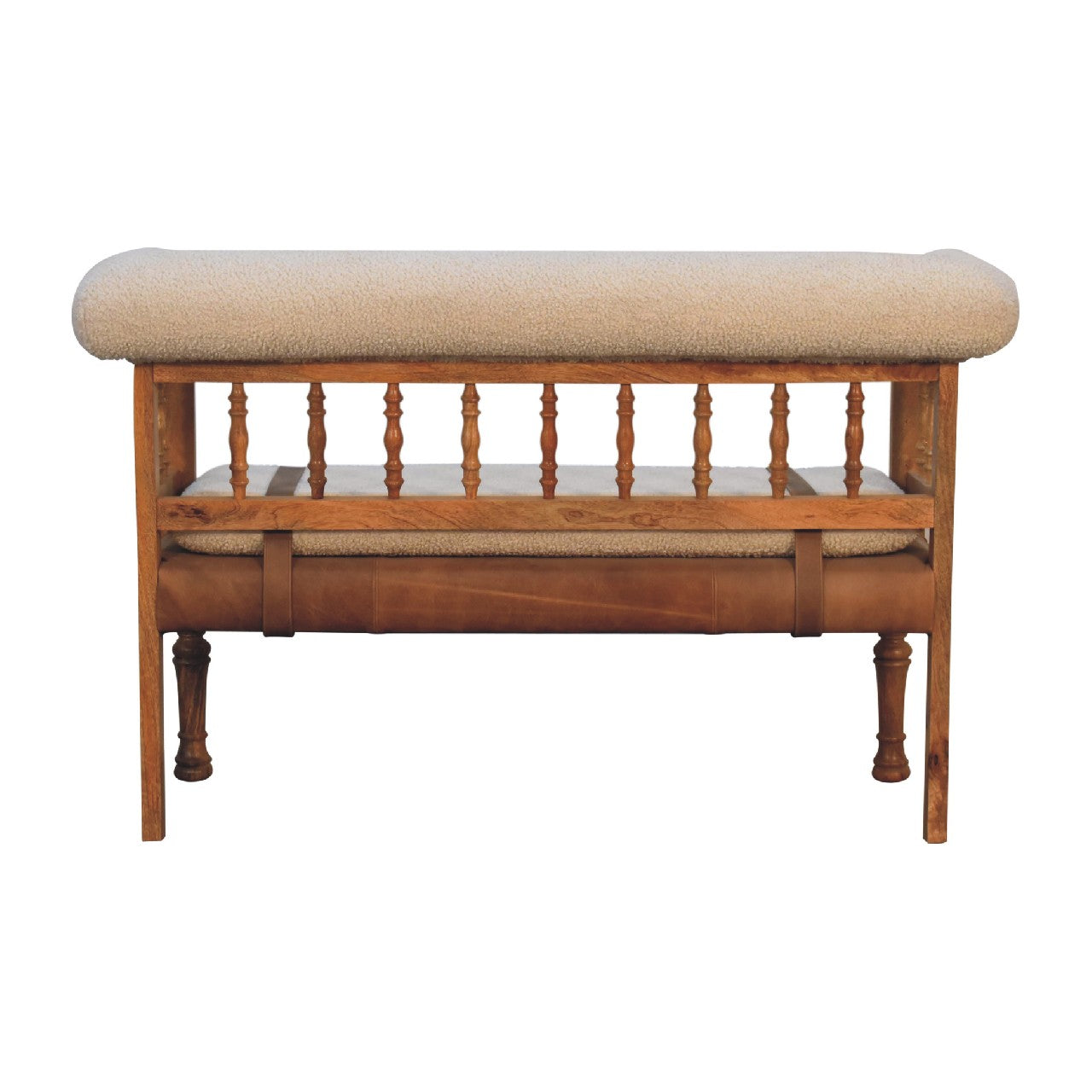 Strapped Hallway Bench | Oak Mango Wood