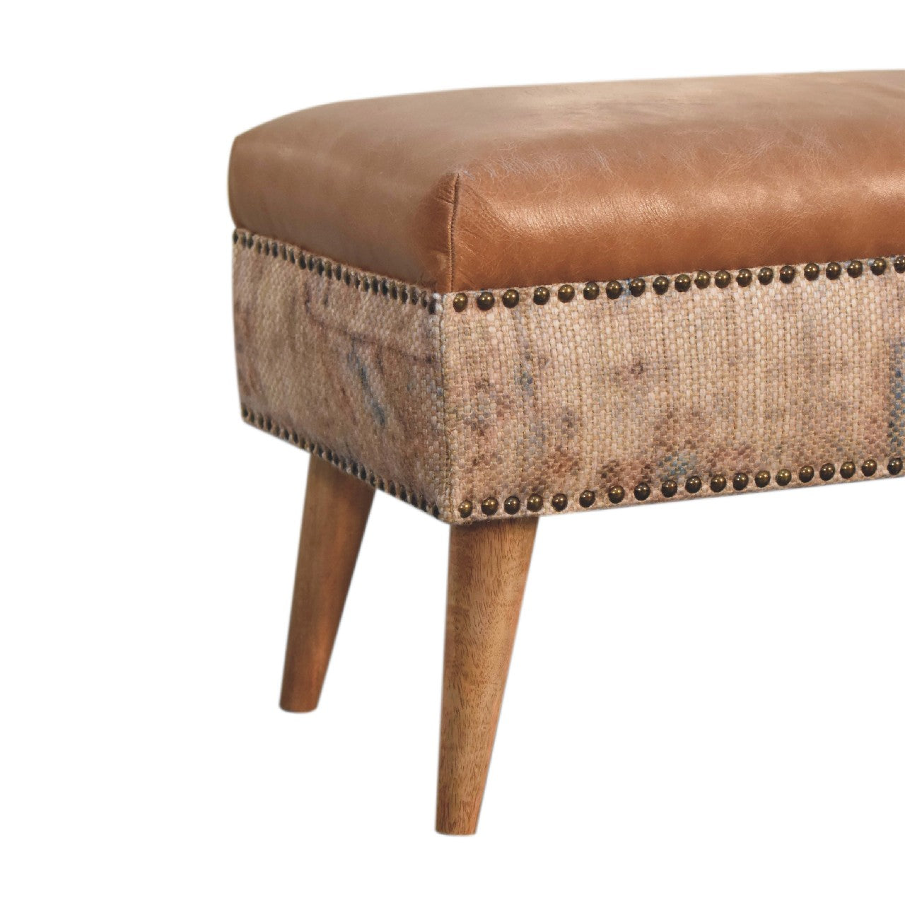 Haven Durrie Bench | Buffalo Leather