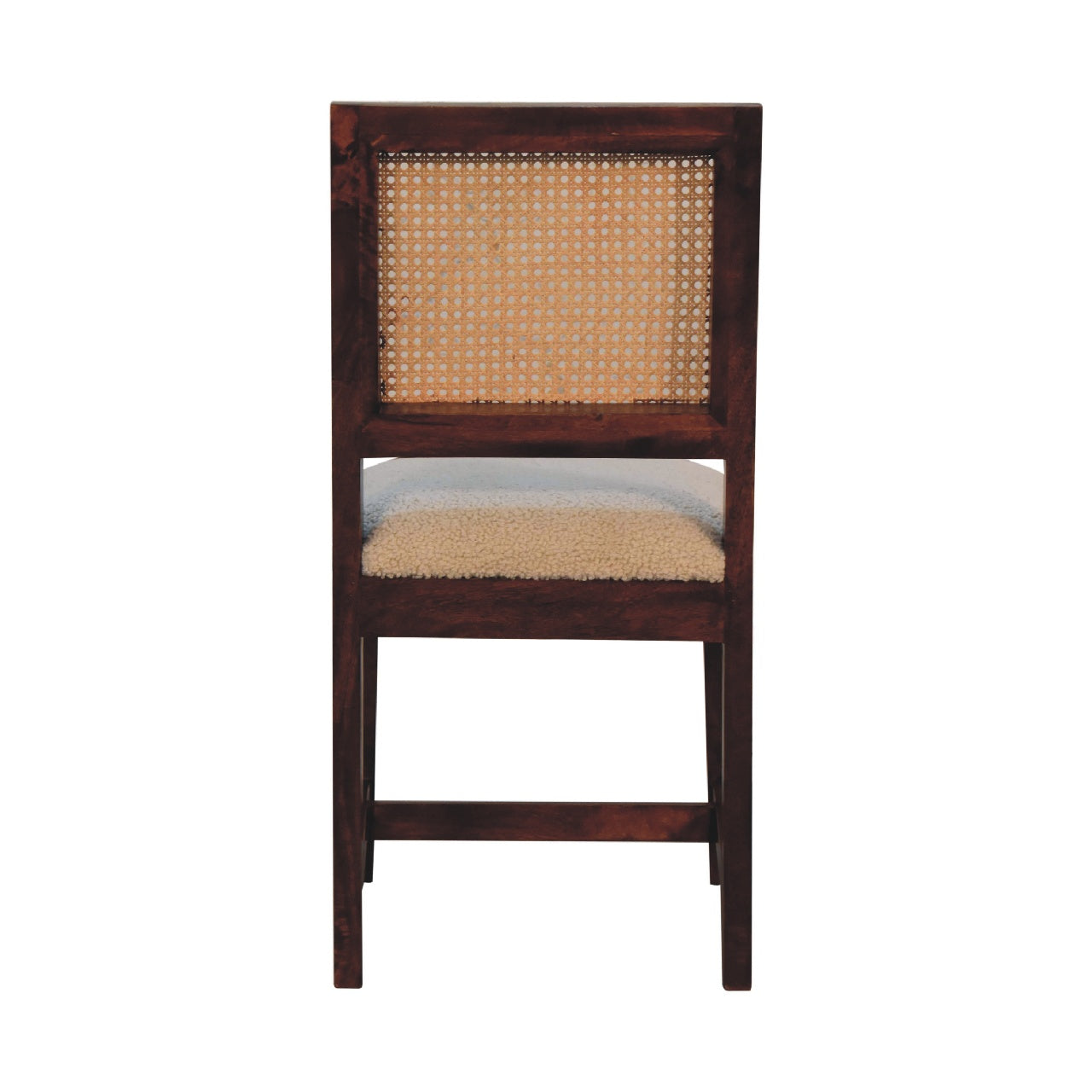 Cream Boucle Rattan Chair | Chestnut