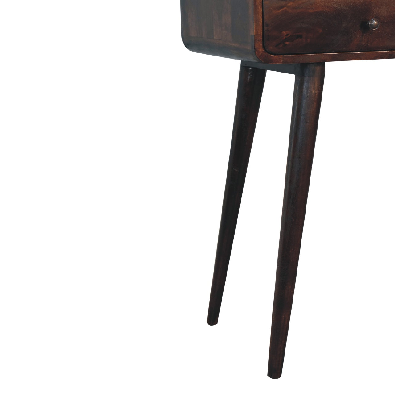 Curved Walnut Console Table