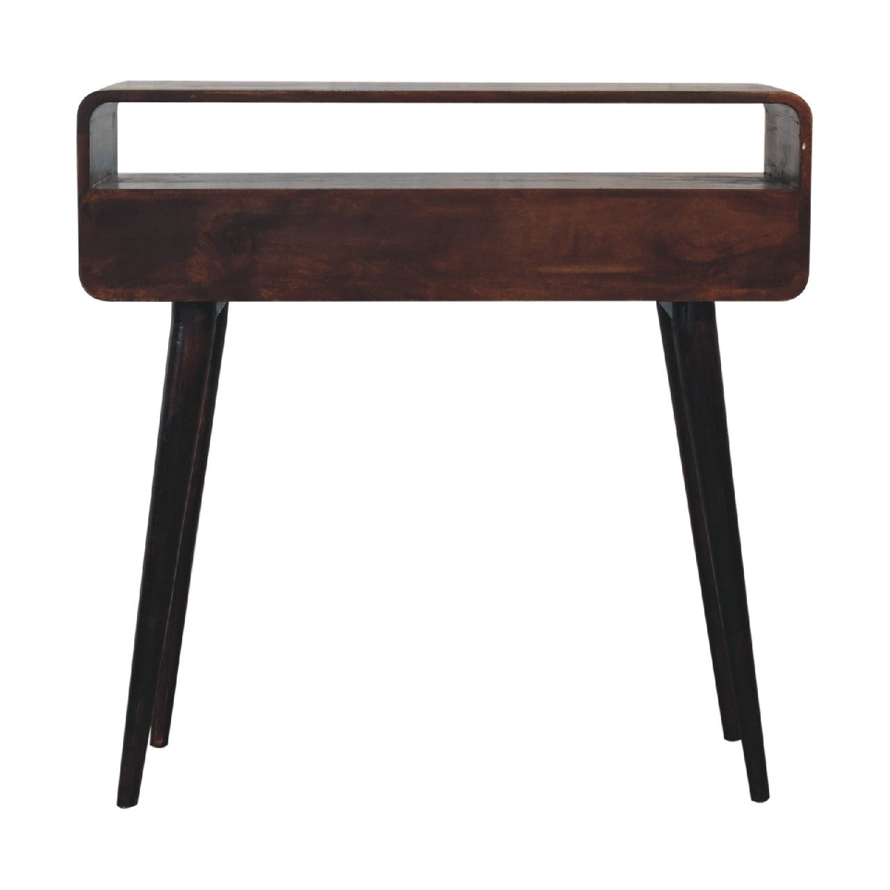Curved Walnut Console Table