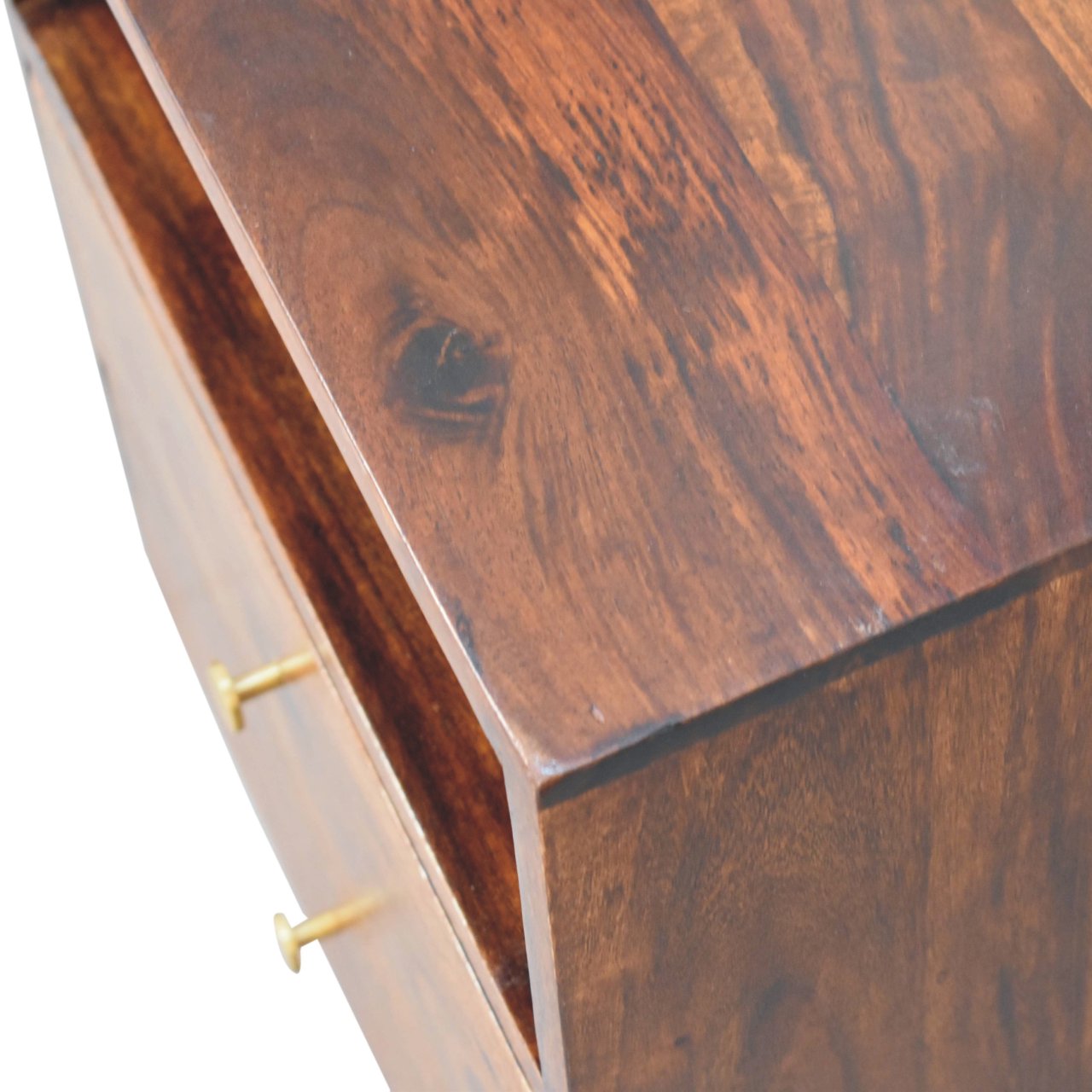 Tula Bedside Table | Chestnut Solid Mango Wood