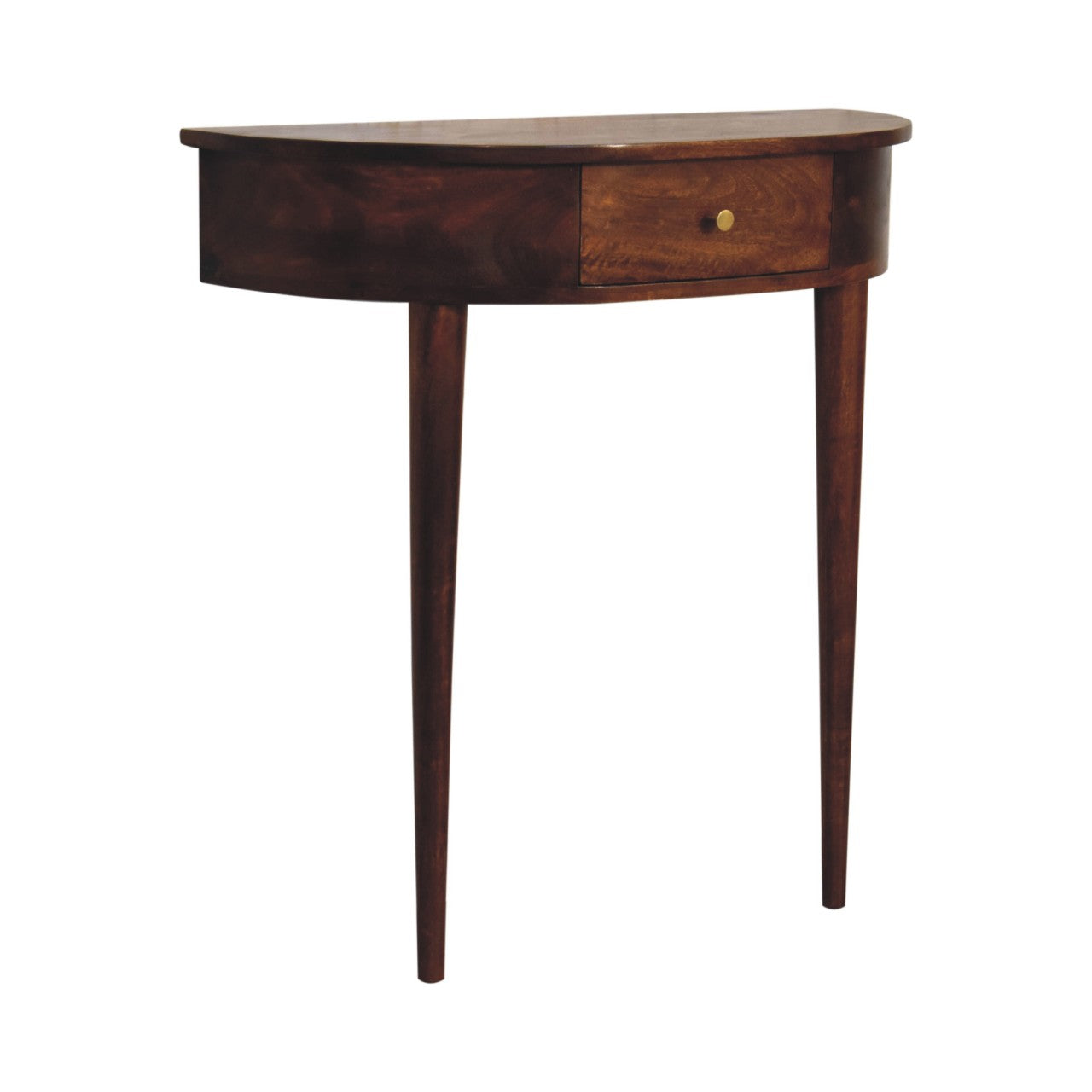 Backless Mounted Chestnut Console Chest of Drawers