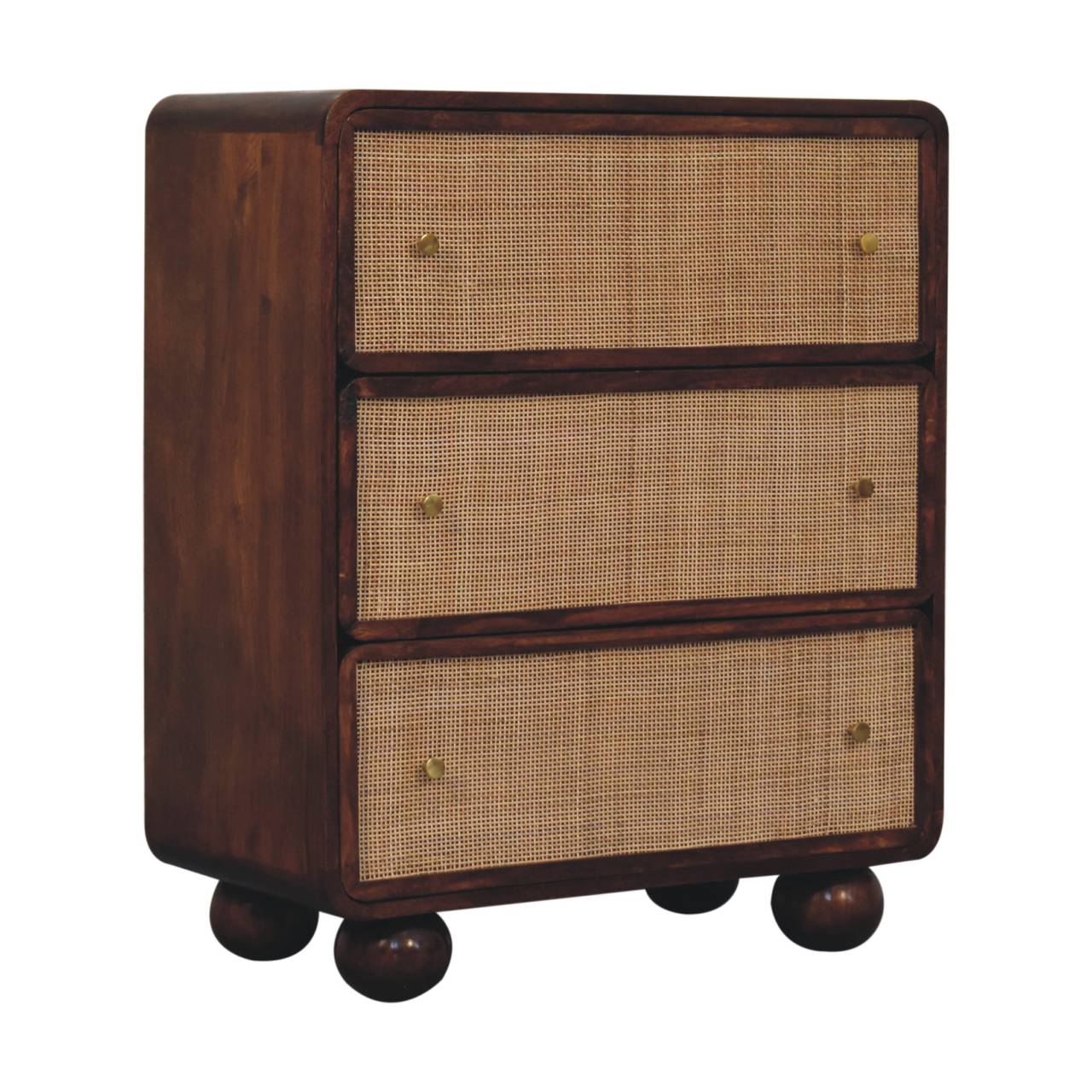 Chestnut Woven Chest of Drawers