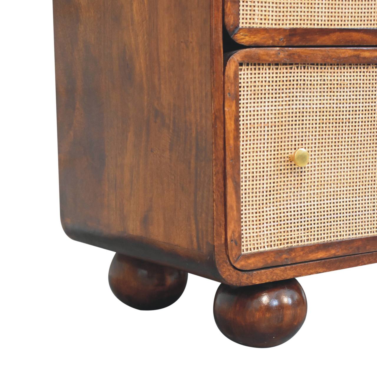 Chestnut Woven Chest of Drawers