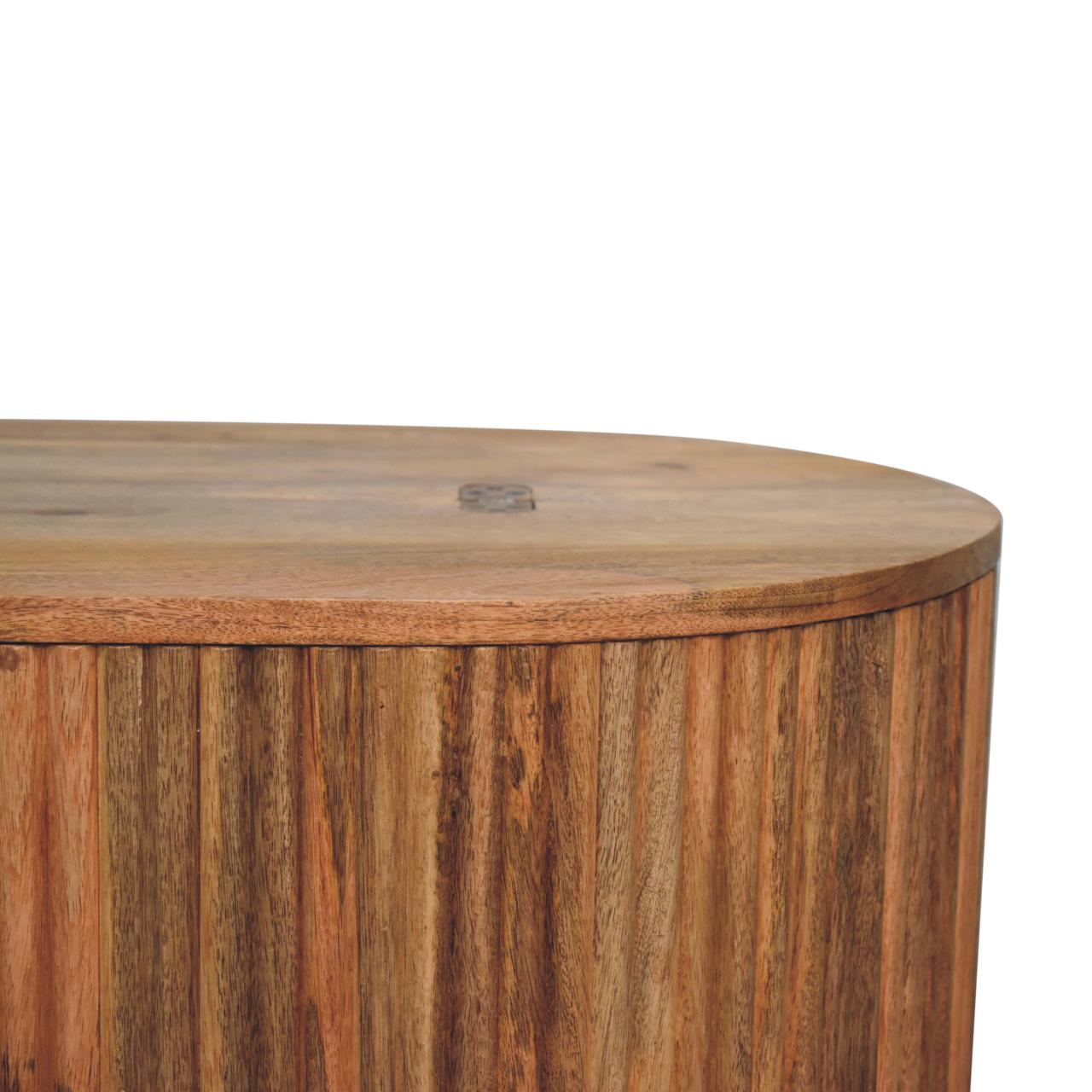 Soba Ball Lid-up Coffee Table | Oak-Ish Solid Mango Wood