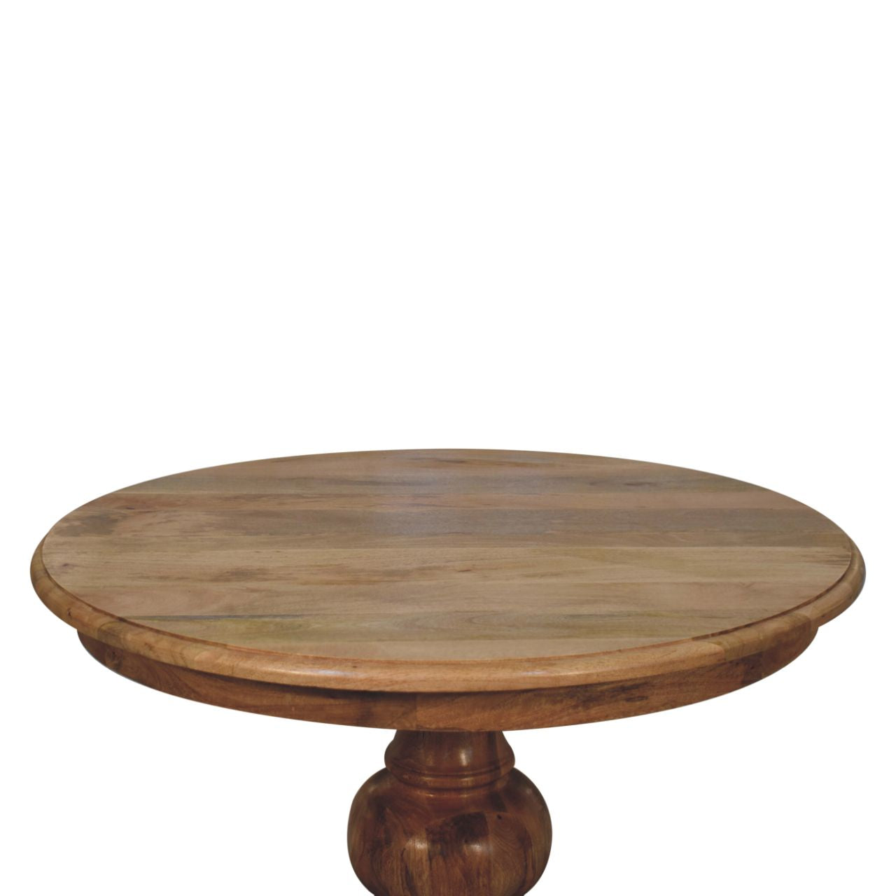 Round Turned Dining Table | Oak Solid Mango Wood
