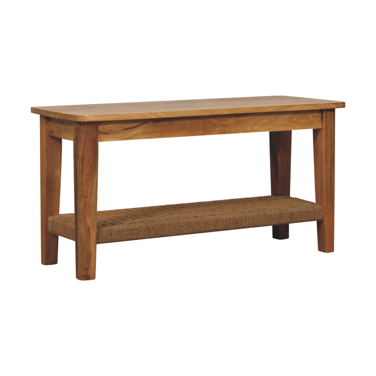 Rope Coffee Table | Oak-Ish Solid Mango Wood