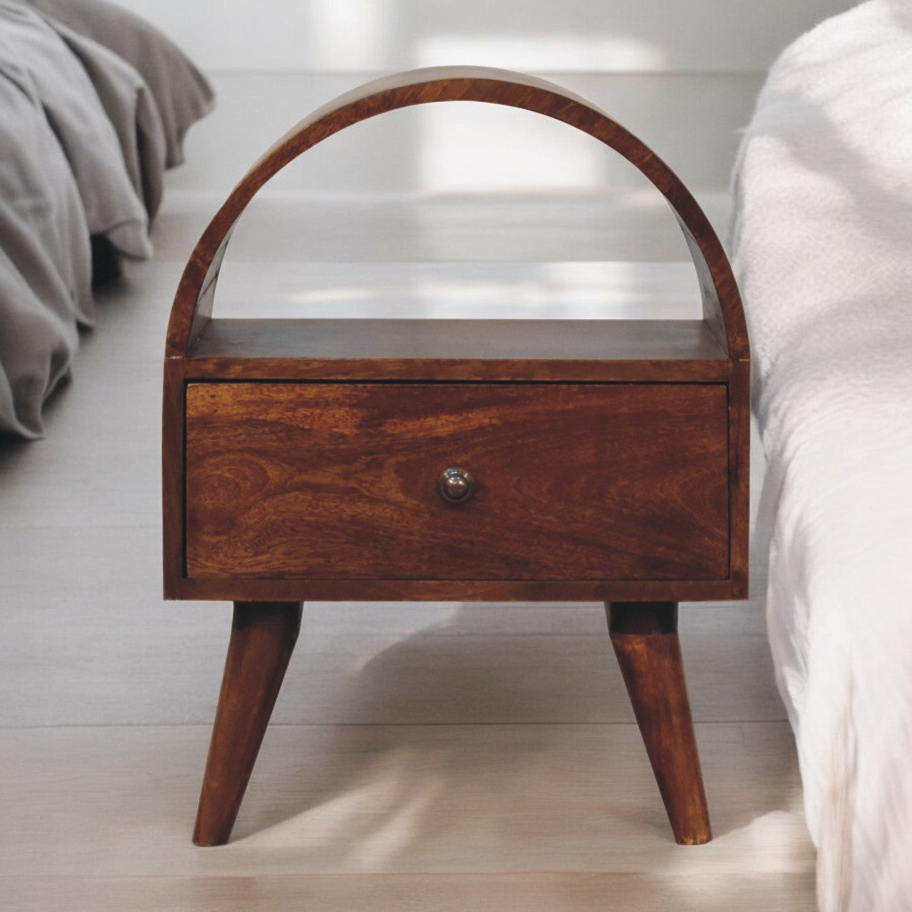 Chestnut Dome Bedside Table