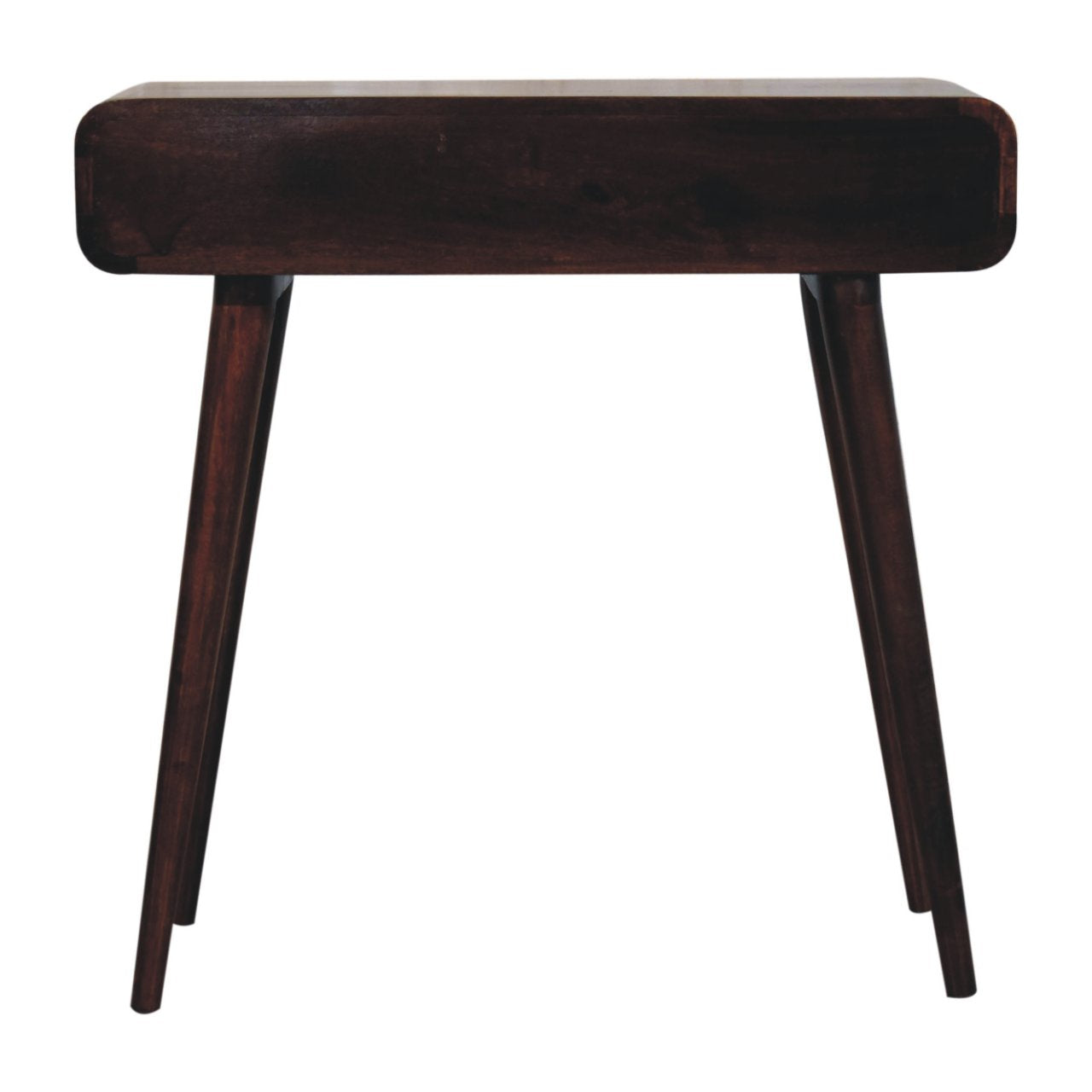 California Walnut Curved Hallway Table Accent Piece