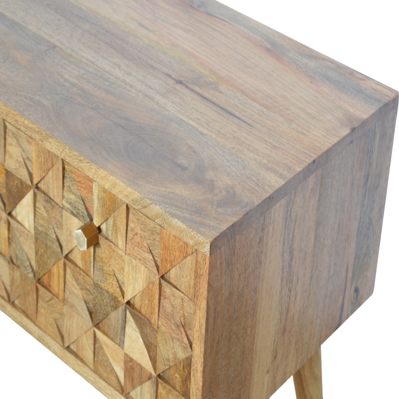 Oak-ish Diamond Bench | Hand-Carved