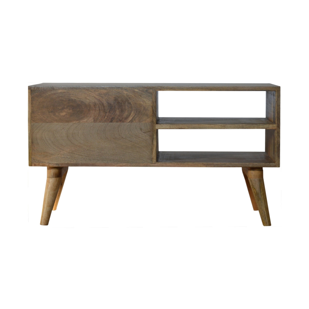 Diamond Carved Oak-ish Media Unit