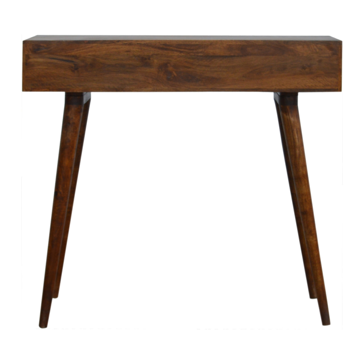 Chestnut Diamond Carve Console Chest of Drawers | Hand-Carved