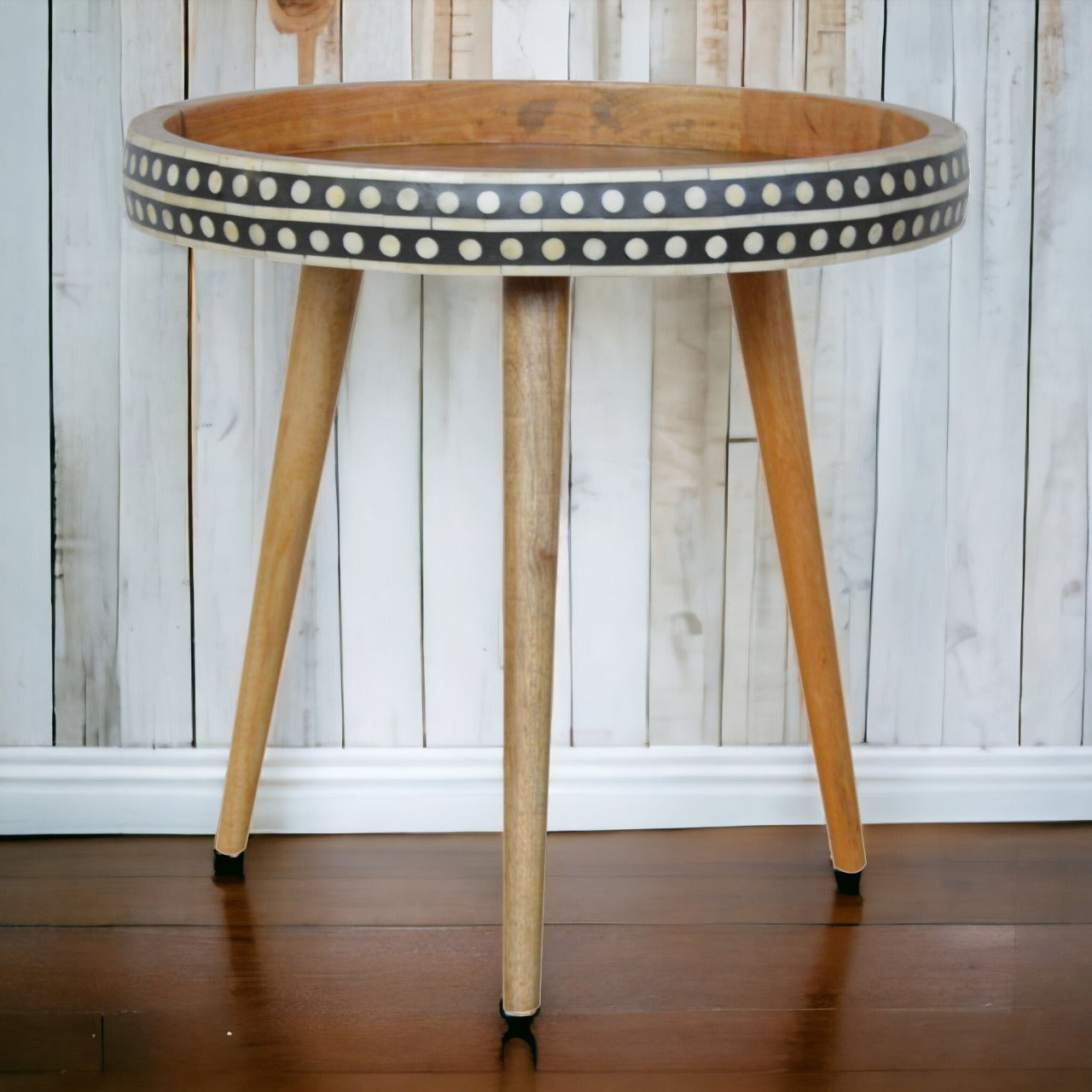 Large Dotted End Table Accent Piece